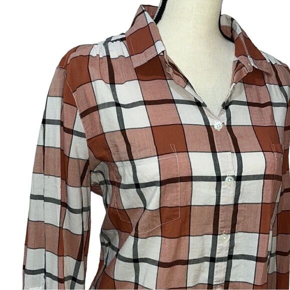 Ann Taylor Factory Relaxed Fit Collared Button Down Blouse - Picture 3 of 12